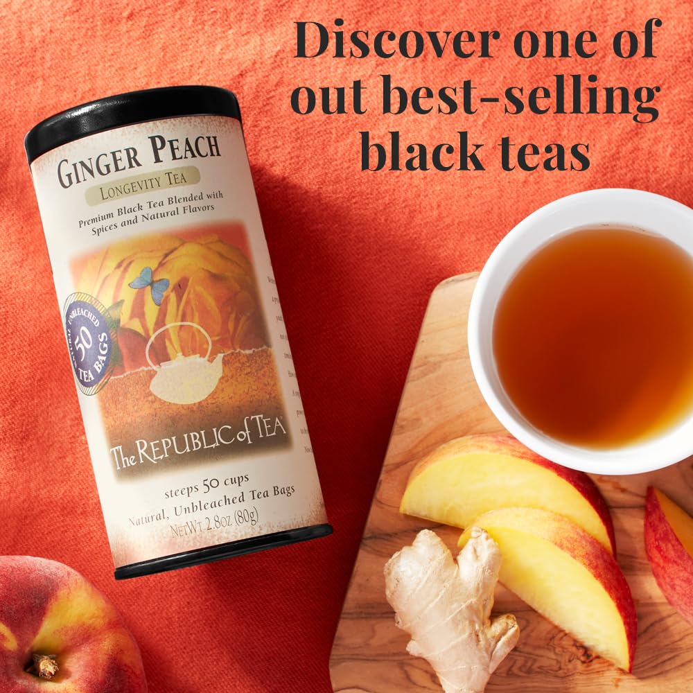 republic peach ginger red vs black tea cold brew