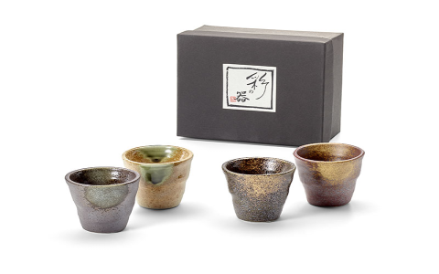 tea set with cups