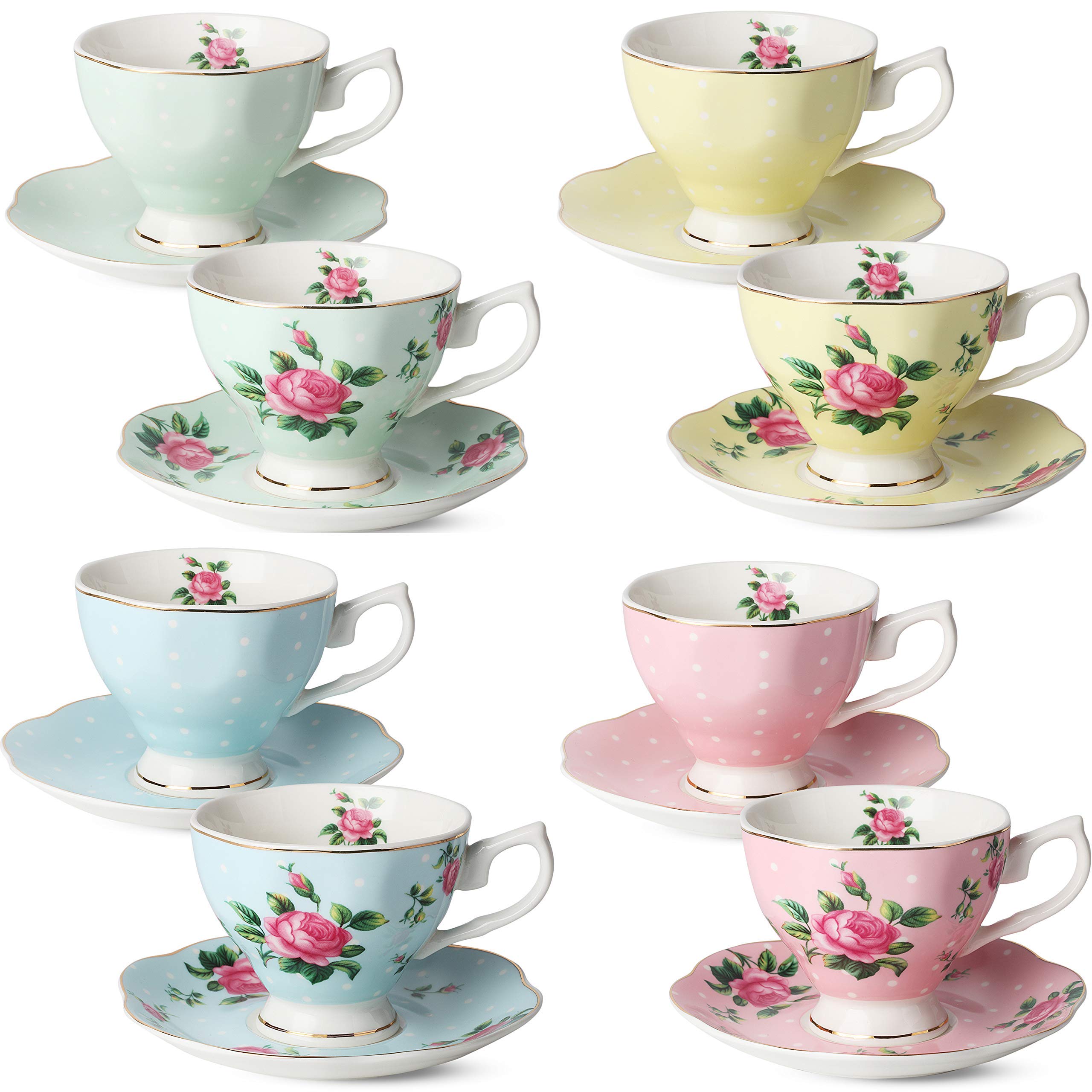 tea set with cups