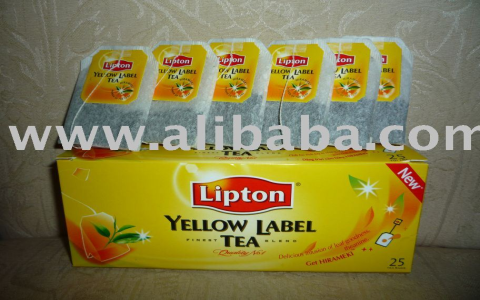 lipton tea bags yellow label