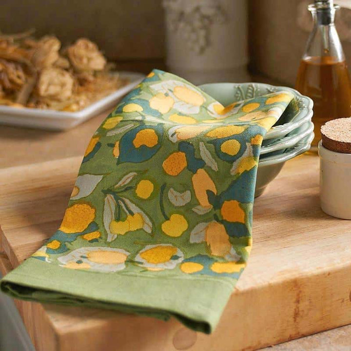 tea towels yellow