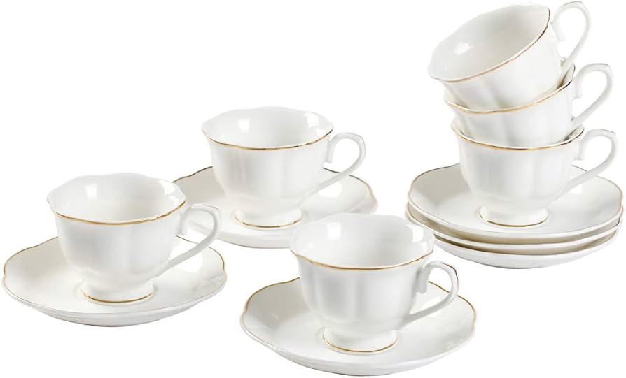 white tea cups