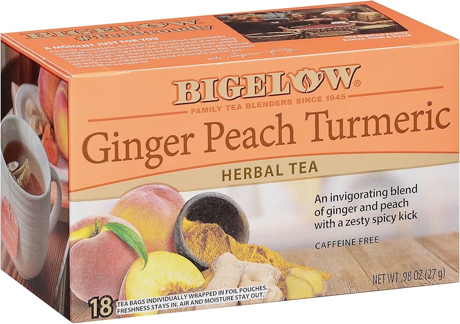 ginger peach turmeric tea