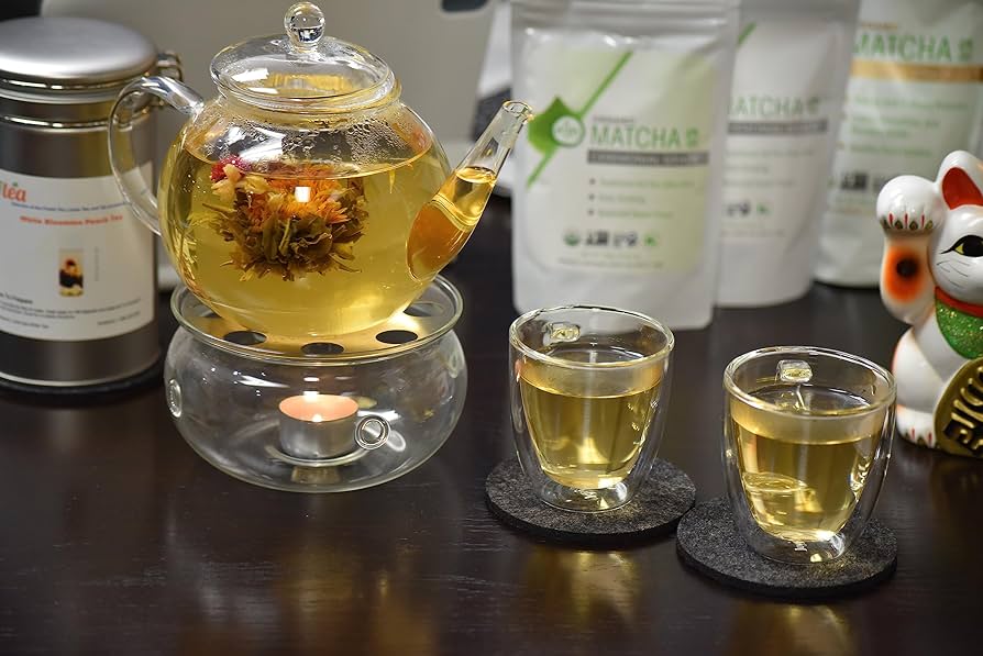 white blooming tea