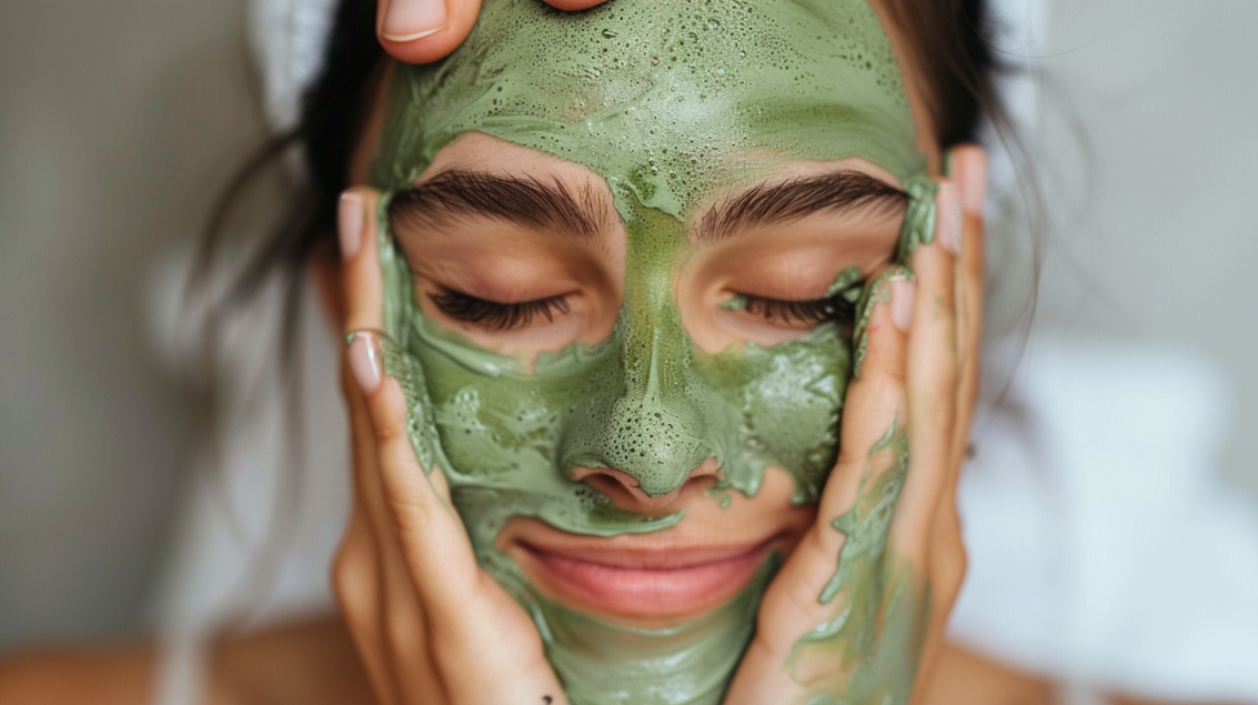 green tea matcha face mask