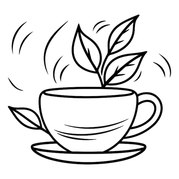 tea black and white
