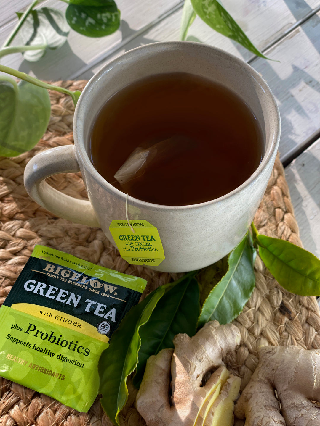 green tea ginger tea