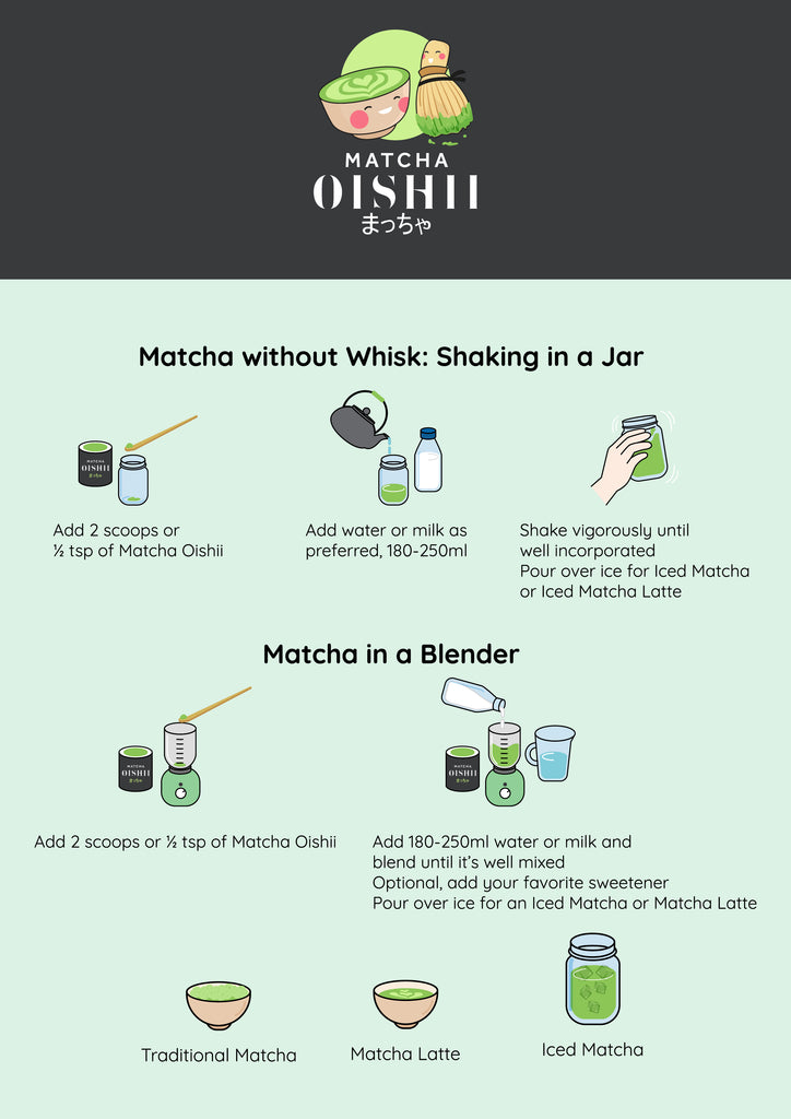 how to make matcha green tea without whisk