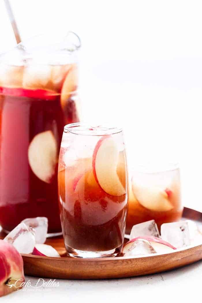 white peach tea