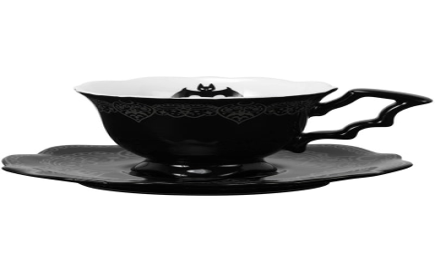 tea set black and white