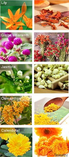 types of flower tea