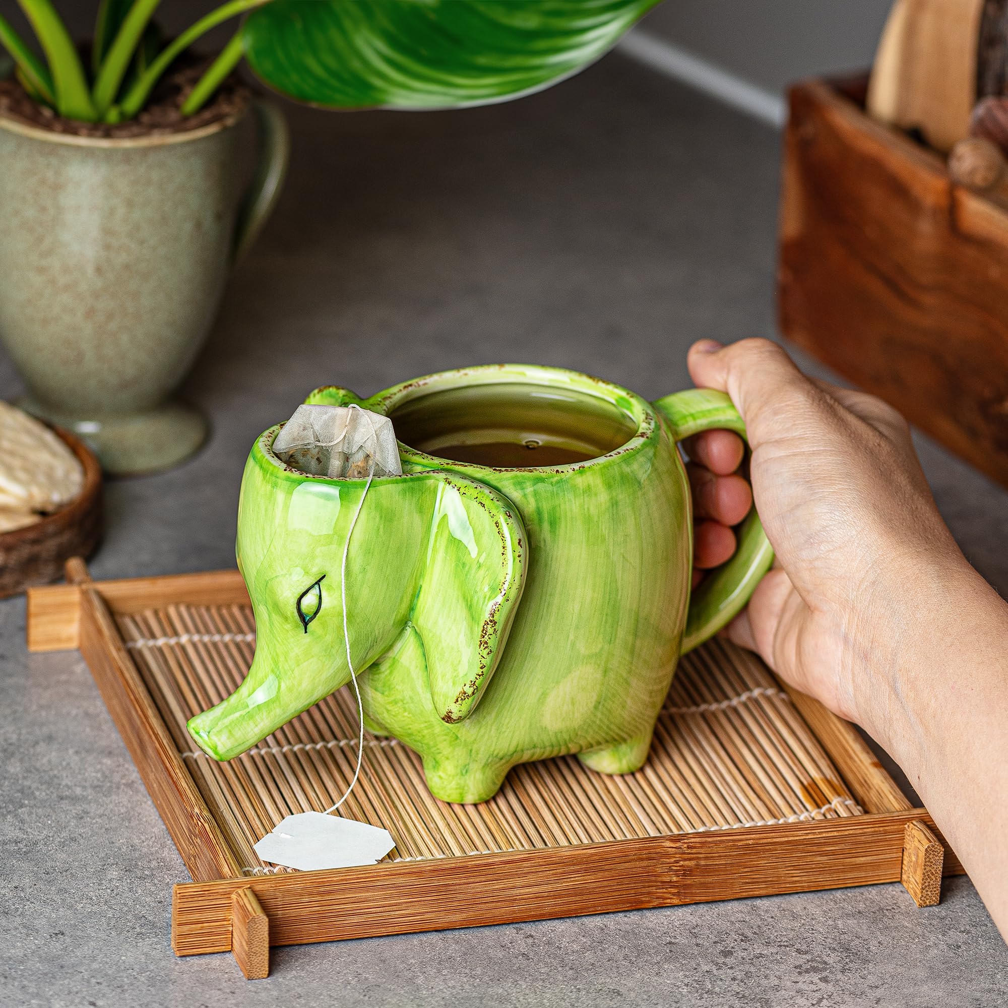 mug with tea bag holder