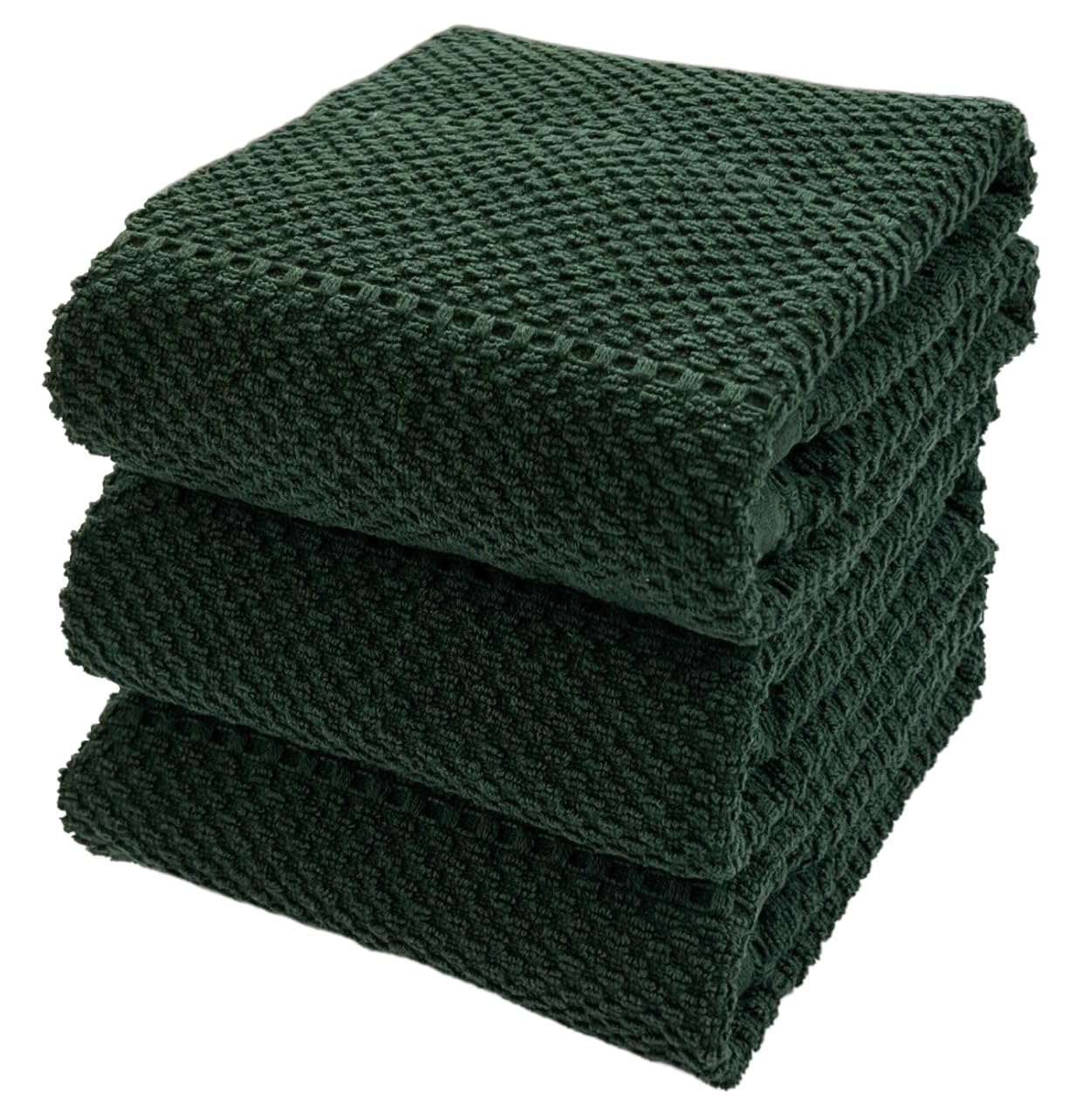 dark green tea towels