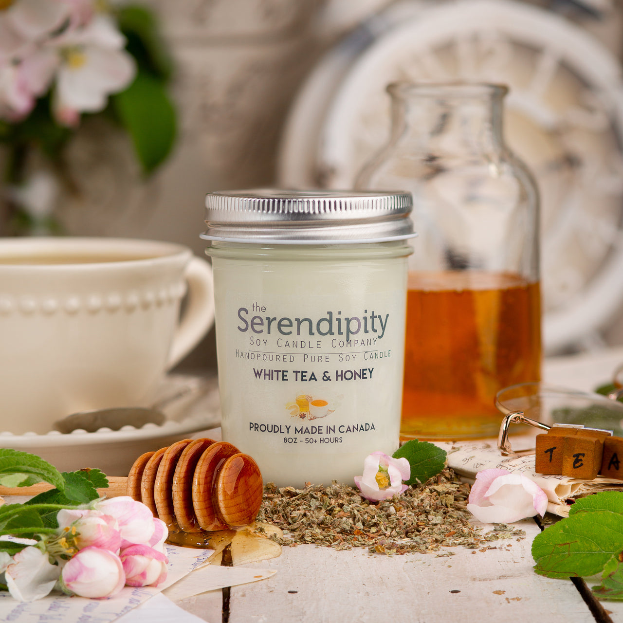 white tea and honey