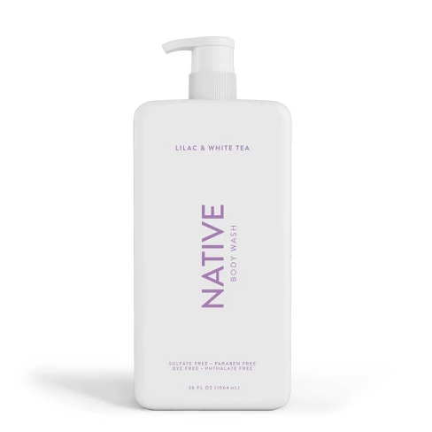 native body wash lilac and white tea