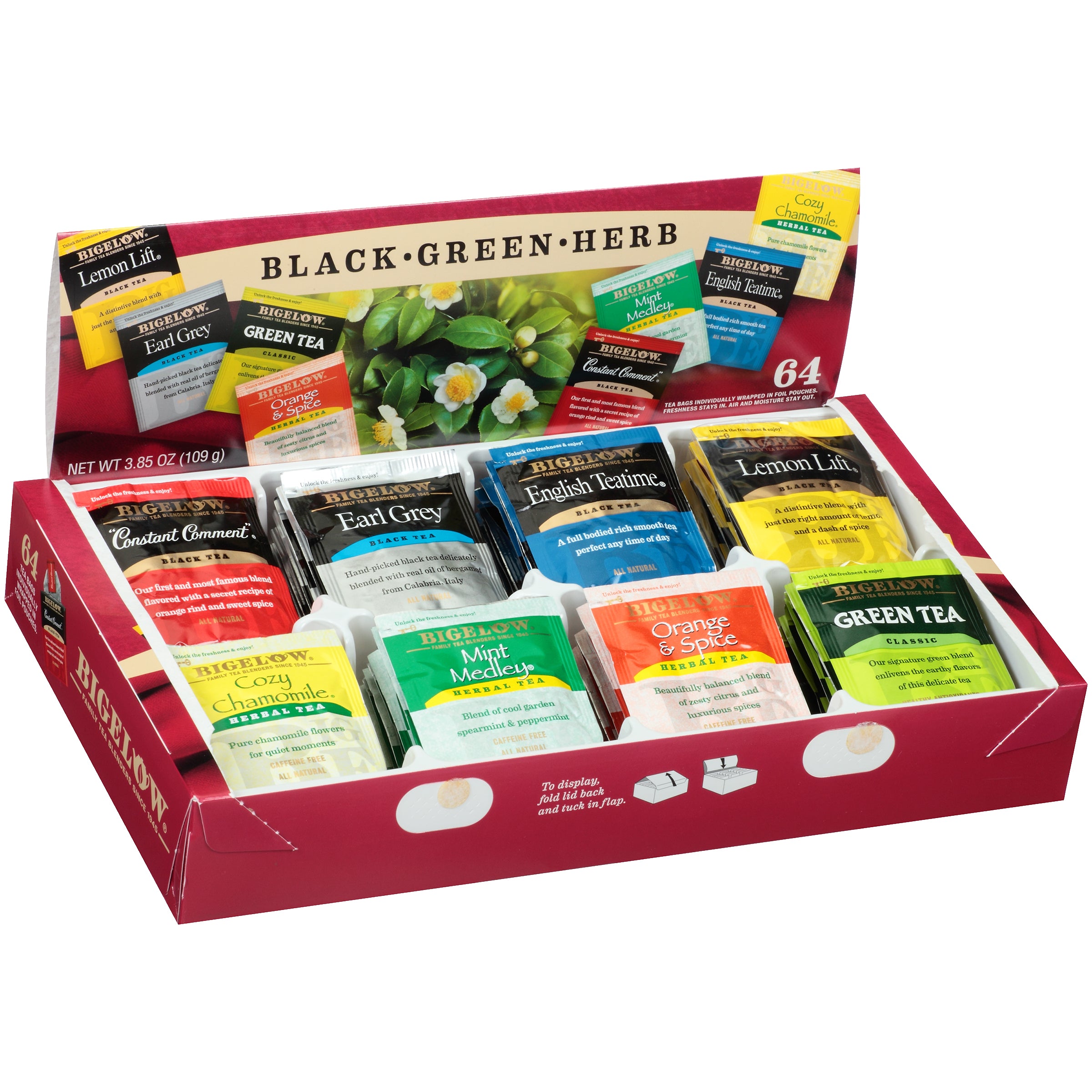 assorted tea bags