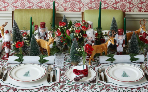 Beautiful Womens Christmas Tea Table Setting to Spread Holiday Cheer