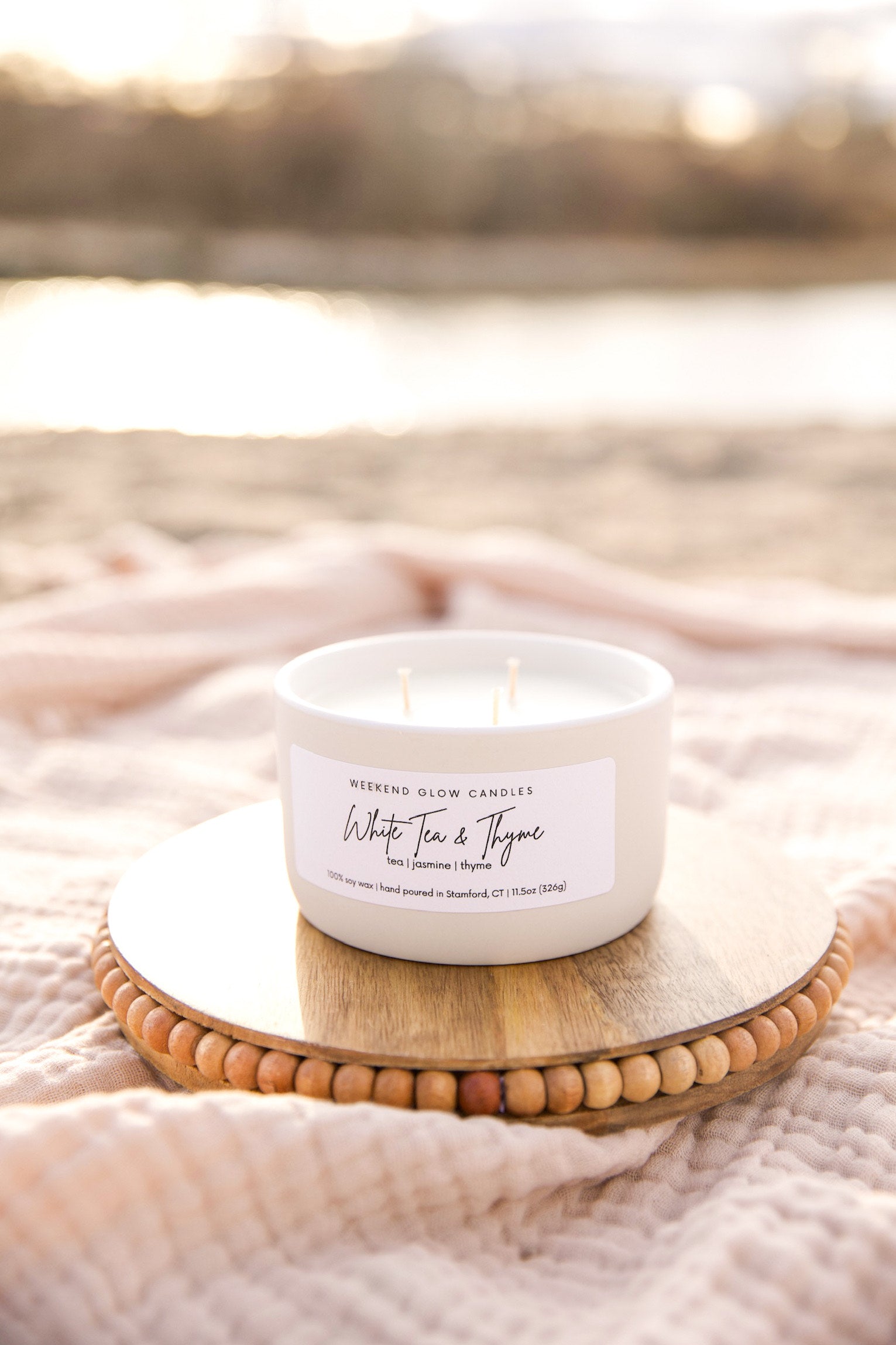white tea and thyme candle