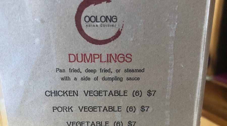 oolong asian cuisine menu