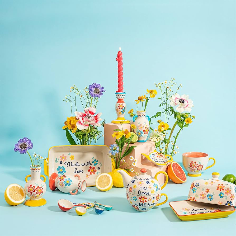 Sass Belle Tea Set: Folk Floral and Animal Prints Available