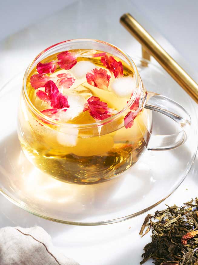 rose and green tea