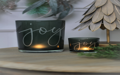 green tea light holders