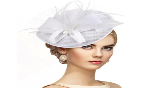 white tea party hats
