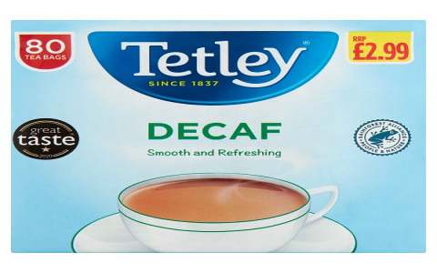tetley decaffeinated green tea