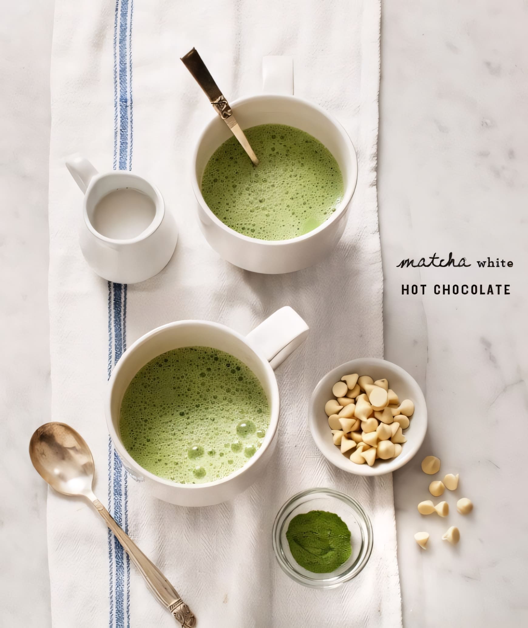 white chocolate matcha tea
