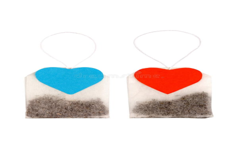 heart shaped tea bags