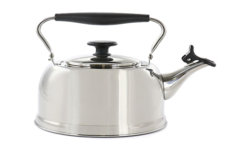 whistling tea kettle white
