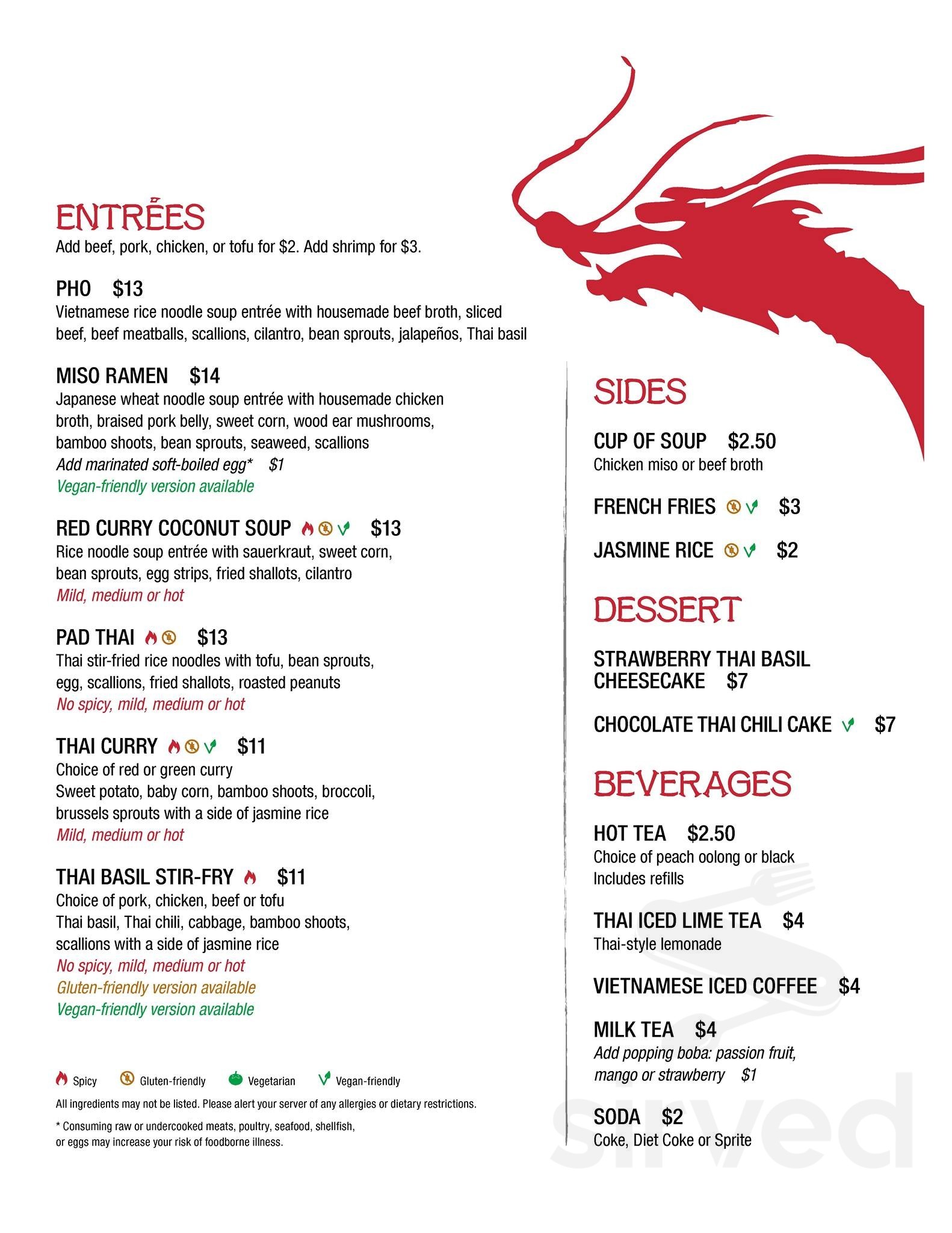 oolong asian cuisine menu
