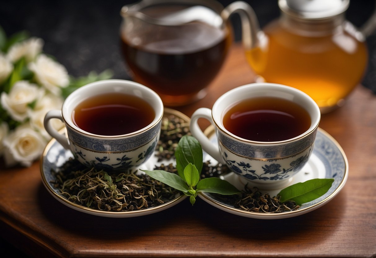 black tea oolong tea