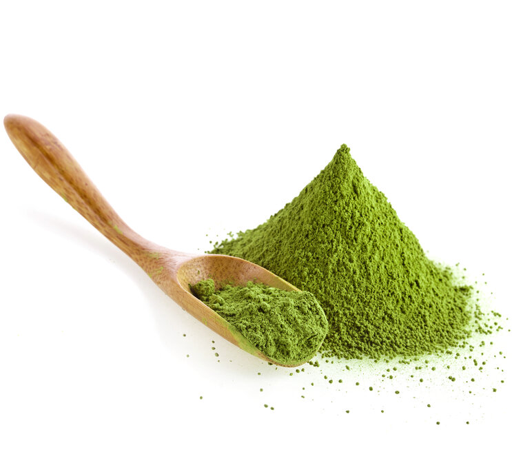 green tea in powder