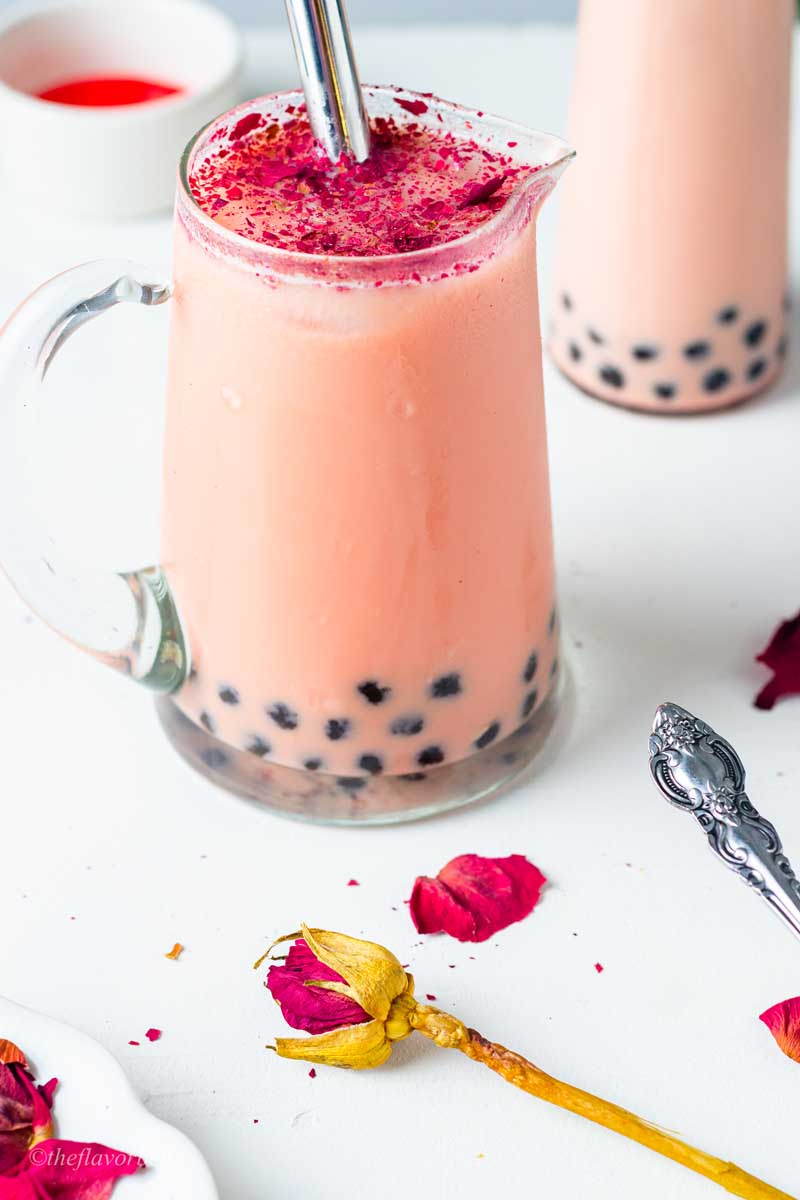 rose oolong milk tea