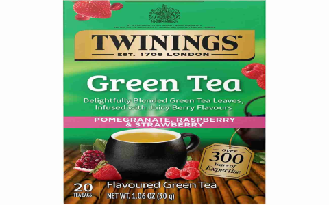 green tea and raspberry