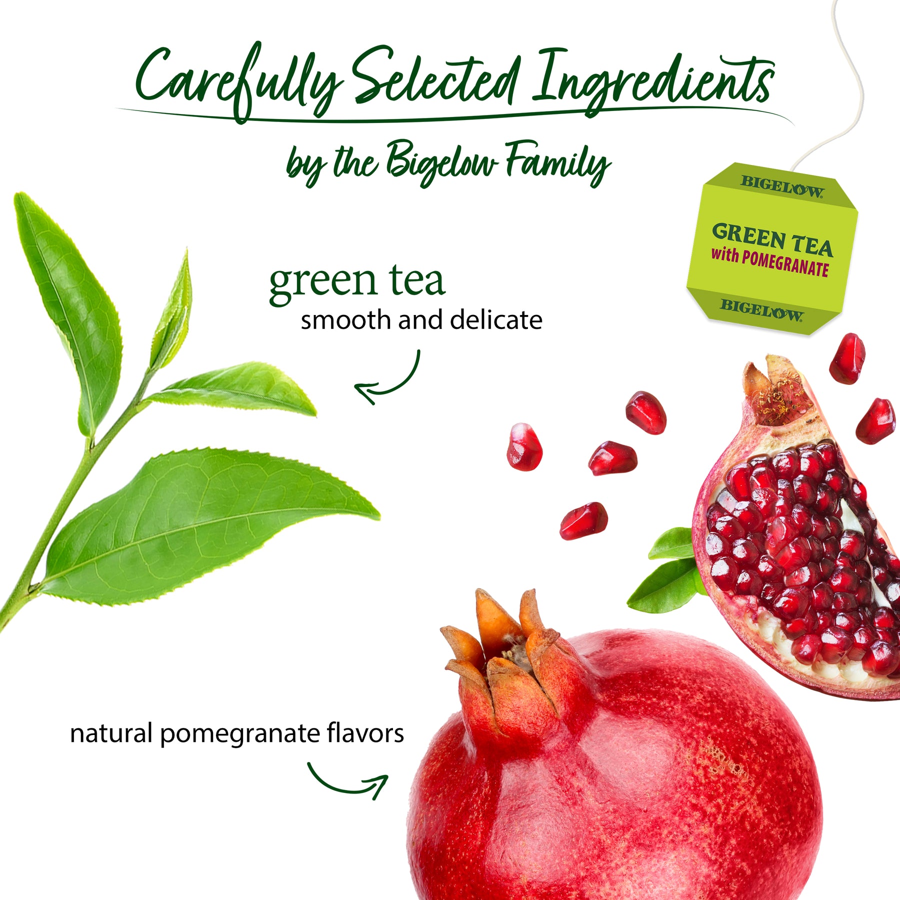 green tea with pomegranate