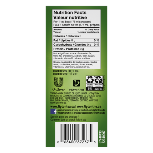 lipton green tea ingredients
