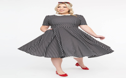 black and white tea length dress