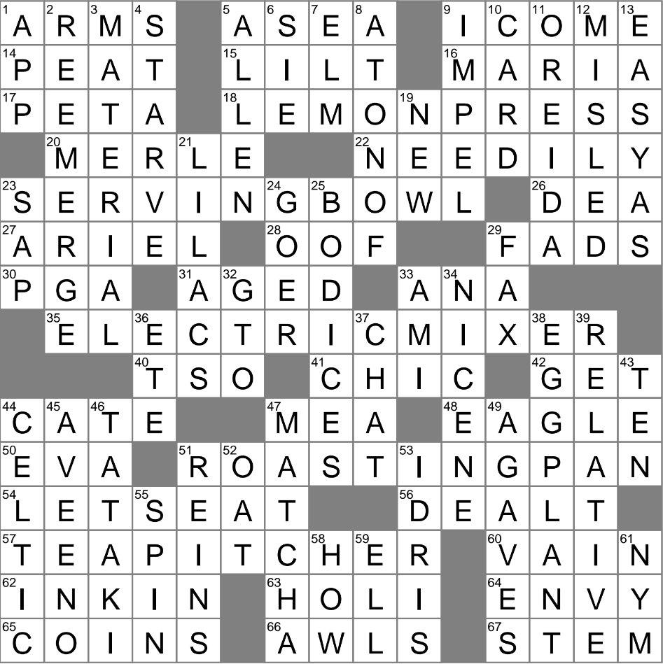 green tea ice cream ingredient crossword clue