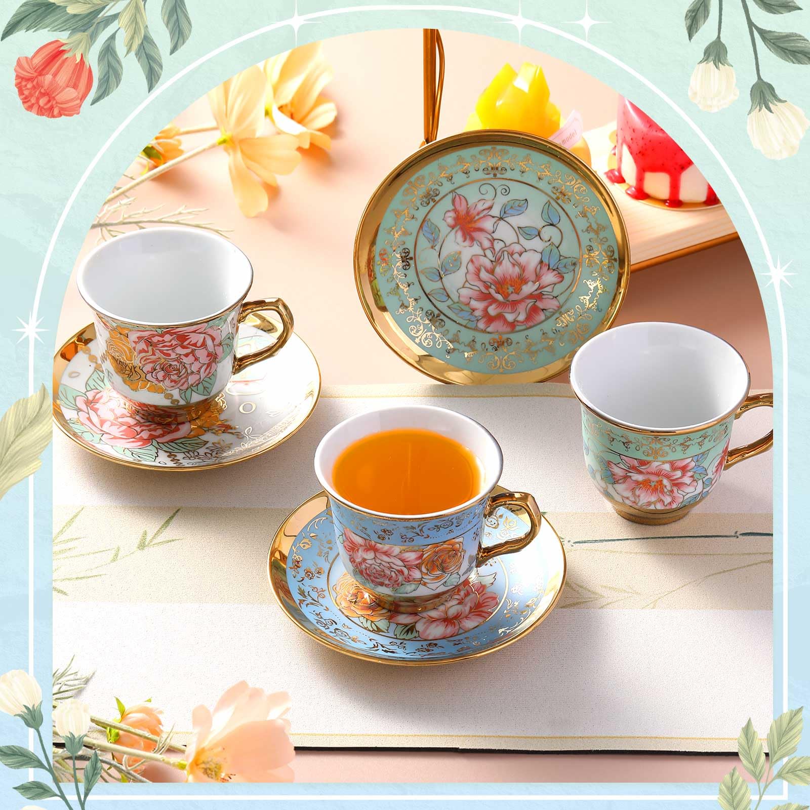 Awesome tea cup set of 6 deals! Grab yours now!
