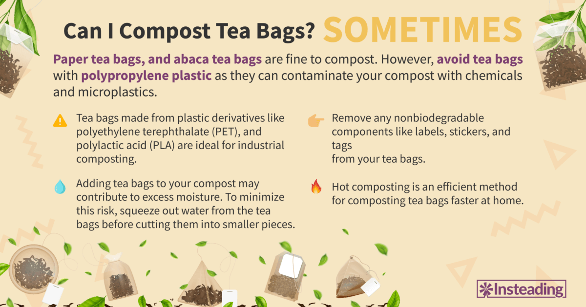 can i compost tea bags