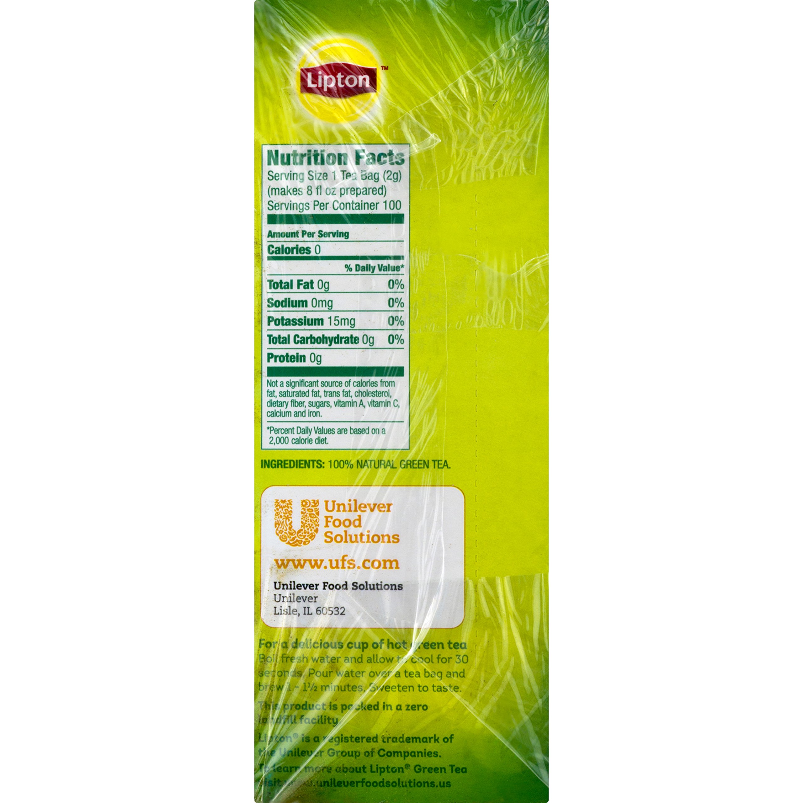 lipton green tea ingredients