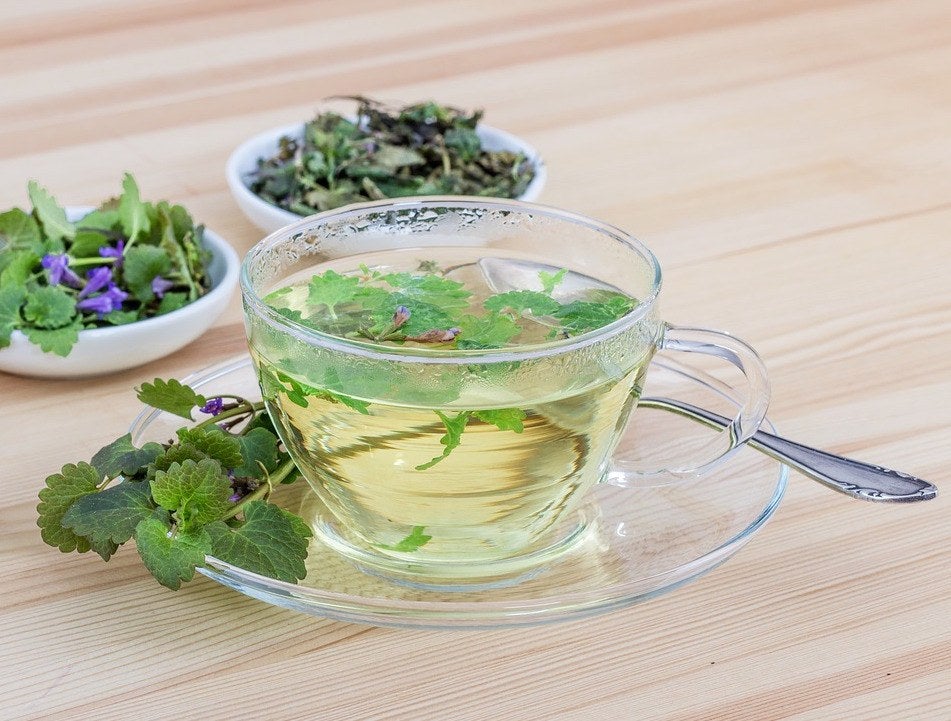 green tea with herbs