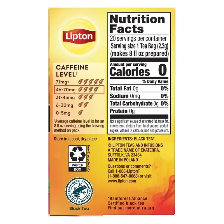 Caffeine in Lipton Black Tea: A Simple Guide (Facts & Info)