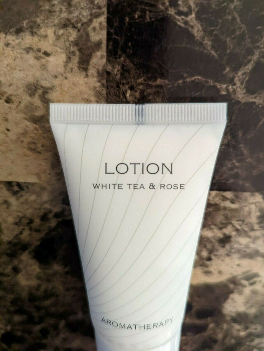 white tea and rose aromatherapy lotion