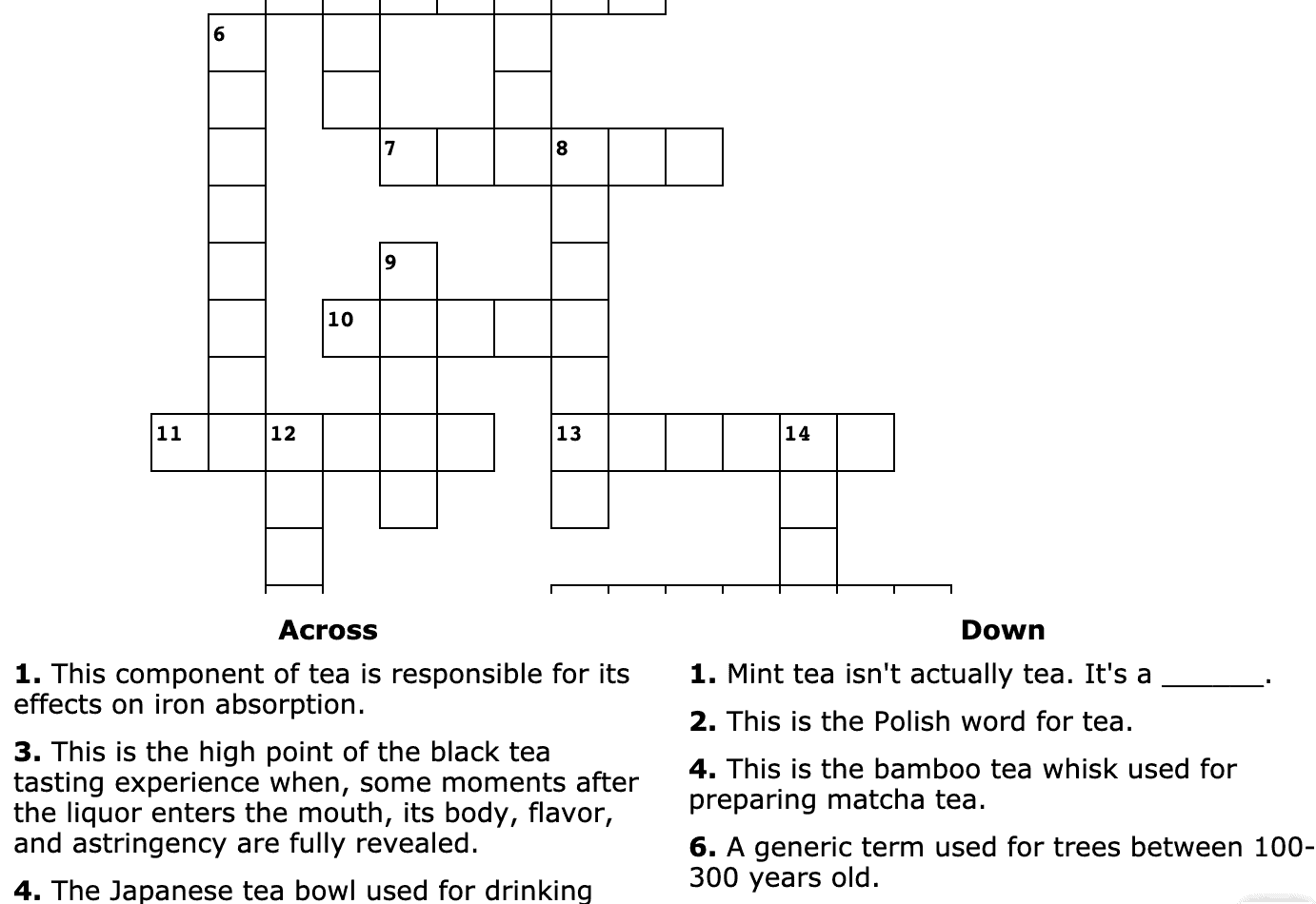 Indian Black Tea Crossword Puzzle: Easy Solve Guide
