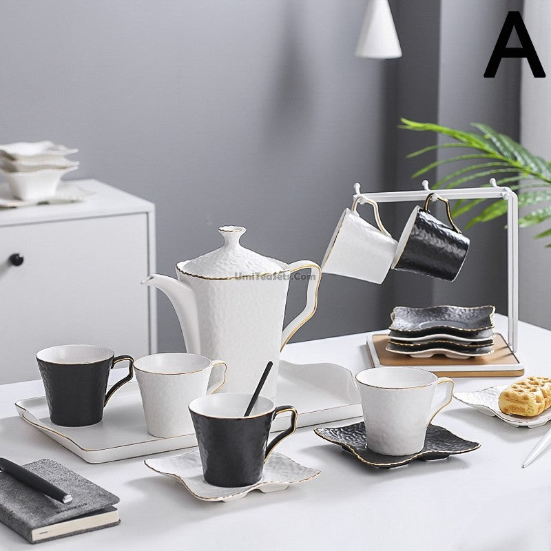 Black and White Tea Set: Simple and Classic Style for Your Home