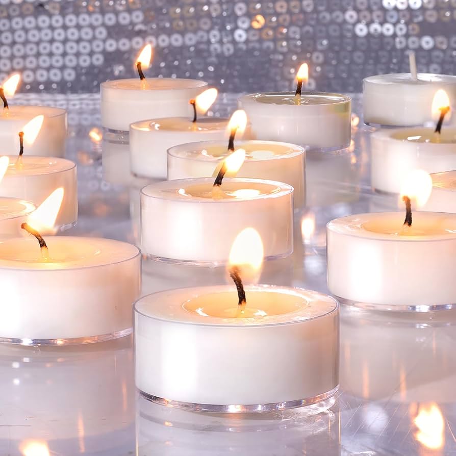 white tea light candles