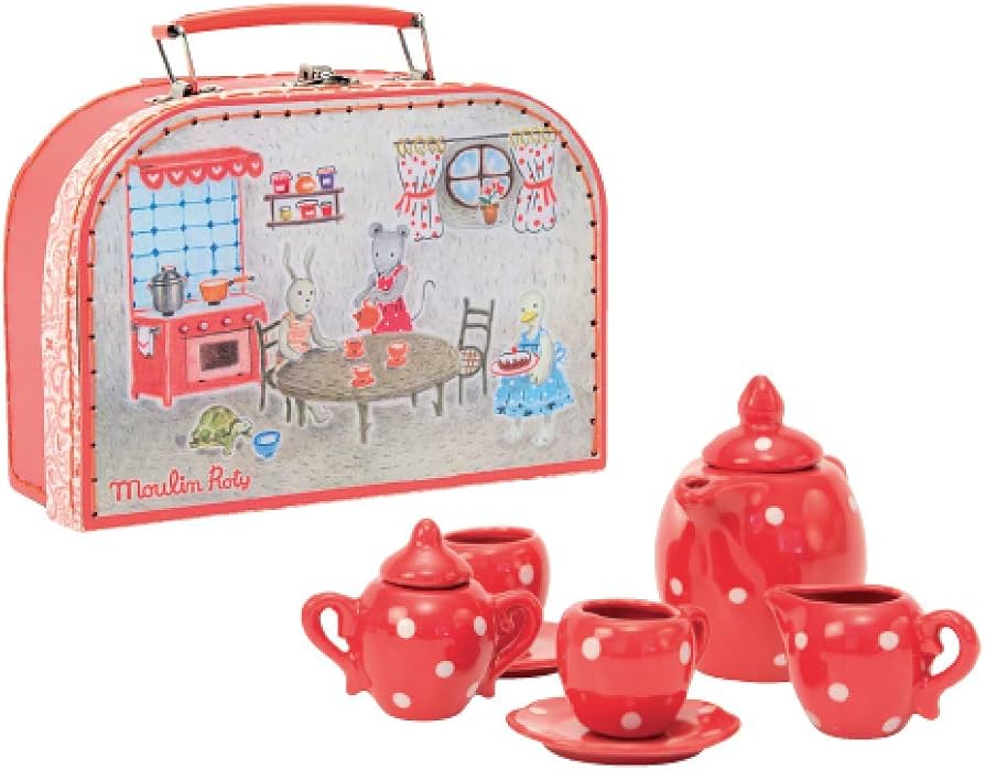 Kids Love this! Moulin Roty Tea Set Review & Play.